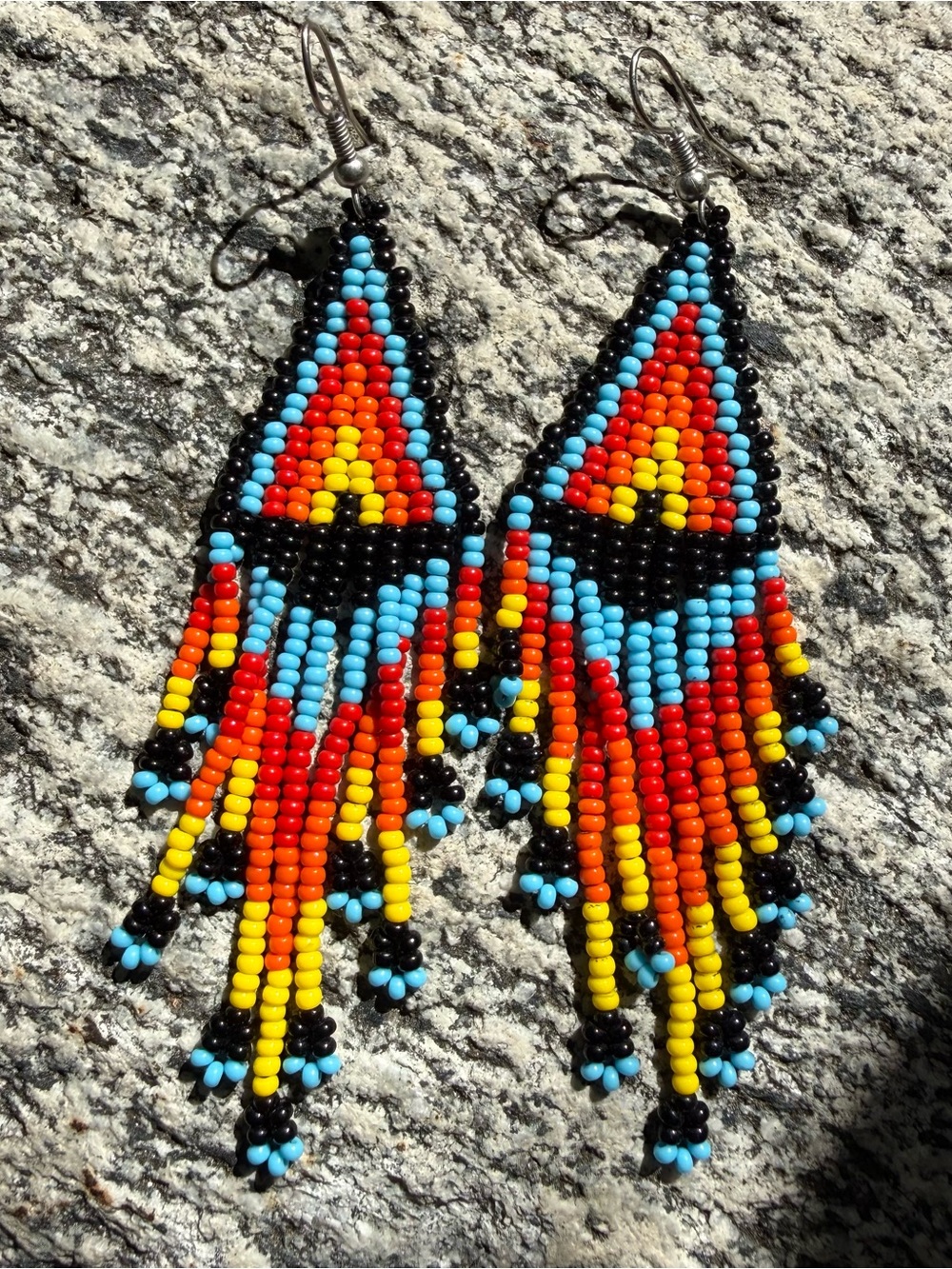 Tribal/ boho/western beaded earrings